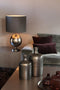 Light & Living Livigno Cilinder Lampenkap - Donkergrijs - Ø50x38cm