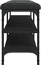 vidaXL - Schoenenbank - 102x32x47 - cm - bewerkt - hout - zwart