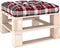 vidaXL - Palletkussen - 70x70x12 - cm - stof - ruitpatroon - rood