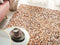 TORUL - Patchwork vloerkleed - Lichtbeige - 160 x 230 cm - Koeienhuid leer