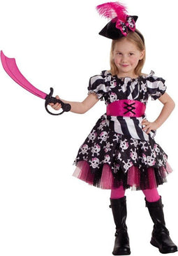 Abigail the Pirate - Kostuum Kind - Piraten jurkje met hoedje - Zwart