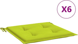 vidaXL - Tuinstoelkussens - 6 - st - 50x50x3 - cm - oxford - stof - felgroen