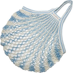 Bo Weevil Nettas - Korte Hengsels - Gehaakte tas - Blauw/Wit