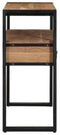 vidaXL - Console - Tafel - Zwart - 90x33x75 - cm - Massief - Acaciahout - en - Metaal