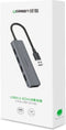 Ugreen CM219 - USB HUB-splitter - 4x USB 3.2 Gen 1 - micro USB-voedingspoort - grijs