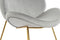 Stoel DKD Home Decor 62 x 58 x 73 cm Gouden Metaal Lichtgrijs