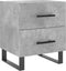 vidaXL - Nachtkastje - 40x35x47,5 - cm - bewerkt - hout - betongrijs