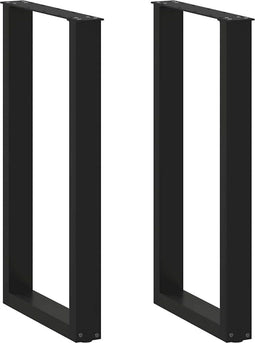 vidaXL - Salontafelpoten - 2 - st - U-vormig - 40x(90-91) - cm - staal - zwart