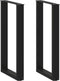 vidaXL - Salontafelpoten - 2 - st - U-vormig - 40x(90-91) - cm - staal - zwart