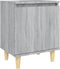 vidaXL - Nachtkastje - met - houten - poten - 40x30x50 - cm - grijs - sonoma - eiken