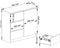 Akord JERRY - Dressoir - 3 Lades en 2 Deuren - Grafietgrijs - 80 x 77 x 35 cm
