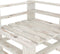 vidaXL - Tuinhoekbank - pallet - hout - wit