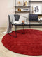 Vloerkleed MOMO Rugs Panorama Uni Rond Red Vloerkleed - 150 rond - Rond - Laagpolig,Rond Tapijt - Modern - Rood