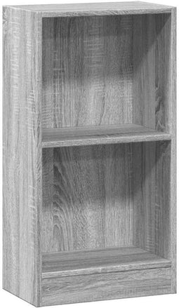 vidaXL - Boekenkast - 40x24x76 - cm - bewerkt - hout - grijs - sonoma - eikenkleurig