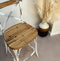 Alterego Cottage Mini Barkruk - Verouderde Walnoten Afwerking - 47x50x100cm