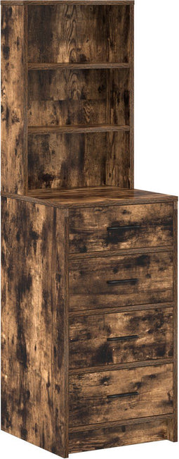vidaXL - Hoge - Kast - in - Gerookt - Eiken - 40x41x135 - cm - van - Geengineerd - Hout