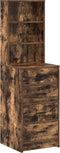 vidaXL - Hoge - Kast - in - Gerookt - Eiken - 40x41x135 - cm - van - Geengineerd - Hout