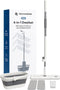 Techweise 4-in-1 Dweilsysteem - Dweilset met Sprayfunctie - Opvouwbare Emmer - Wit Grijs