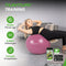 Tunturi Anti Burst Fitnessbal - Yoga bal 65 cm - Max 220 kg - Incl Pomp en Trainingsapp - Paars
