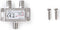 Nedis Satellietsplitter - 5 - 2400 MHz - 6.0 dB - Aantal ingangen: 1 - Outputs: 1 - Impedantie: 75 Ohm - Zink - Zilver