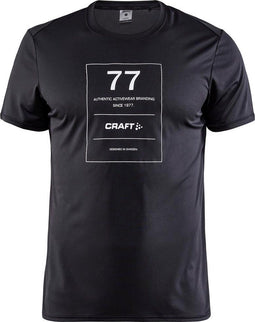 Craft Adv Charge S/S Tee - Sportshirt Heren - Vochttransporterend - Zwart (M)
