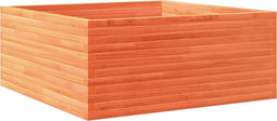 vidaXL - Plantenbak - 110x110x46 - cm - massief - grenenhout - wasbruin