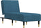 vidaXL - Chaise - longue - fluweel - blauw