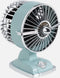 IKOHS Retro Mini USB Tafelventilator - Blauw - met Aroma Dispenser