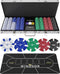 Windsor Pokerset - 500 Chips - Robuuste Koffer - Poker Fiches - Speelkaarten - Pokermat