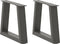 vidaXL - Eettafelpoten - 2 - st - V-vormig - 40x(30-31,3) - cm - staal - antraciet