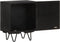 vidaXL - Nachtkastje - met - messing - voorkant - 40x30x50 - cm - massief - mangohout