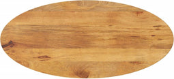 vidaXL - Tafelblad - ovaal - 140x50x3,8 - cm - massief - mangohout