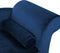 LUIRO - Chaise longue - Blauw - Rechterzijde - Fluweel