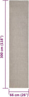 vidaXL - Vloerkleed - 66x300 - cm - natuurlijk - sisal - zandkleurig