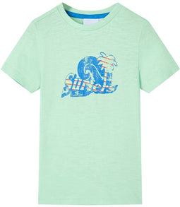 vidaXL - Kindershirt - 128 - lichtgroen