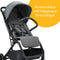 Osann Boogy2 - Buggy - Lichtgewicht Compact UPF 50+ Zonnekap Grijs