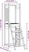 vidaXL Speeltoren met ladder en klimwand 53x46,5x169 cm douglashout