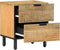 vidaXL - Nachtkastje - 40x33x46 - cm - massief - mangohout - bruin