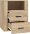 vidaXL - Nachtkastje - 50x36x60 - cm - bewerkt - hout - sonoma - eikenkleurig