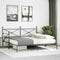 vidaXL - Slaapbank - onderschuifbed - zonder - matras - 107x203 - cm - staal - zwart