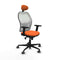 Piqueras y Crespo 2D036G1 - Bureaustoel - Hoofdsteun en lendensteun - Oranje