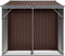 vidaXL - Tuinschuur - 277x192,5x179 - cm - gegalvaniseerd - staal - bruin