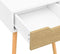 vidaXL - Nachtkastjes - 2 - st - 40x40x56 - cm - bewerkt - hout - wit - en - sonoma - eiken