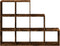 vidaXL - Kamerscherm - / - boekenkast - 137,5x29x103,5 - cm - hout - gerookt - eiken