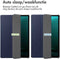 imoshion Tablet Hoes - Geschikt voor Samsung Galaxy Tab S9 11.0 inch Plus / Galaxy Tab S9 11.0 inch FE Plus / Galaxy Tab S10 Plus - Trifold Bookcase - Donkerblauw