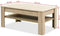 vidaXL - Salontafel - 110x65x48 - cm - bewerkt - hout - eikenkleur