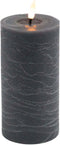 Grijze led kaars rustic 15x7,5cm