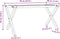 vidaXL - Salontafelpoten - X-frame - 70x30x43 - cm - gietijzer