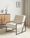 Fauteuil DELARY Fluweel Lichtbeige