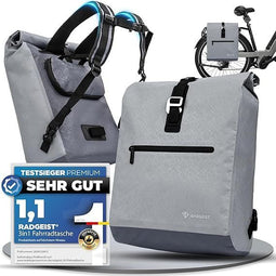 Radgeist Fietstas - 2-in-1 Bagagedragertas & Rugzak - Waterdicht - 20 liter